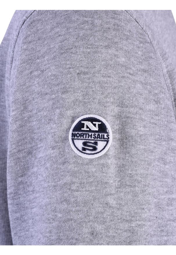 North Sails Bluza | 90 2261 000 | Round Neck | Mężczyzna | Szary Melanż. Okazja: na co dzień. Kolor: szary. Materiał: bawełna. Wzór: melanż. Styl: casual