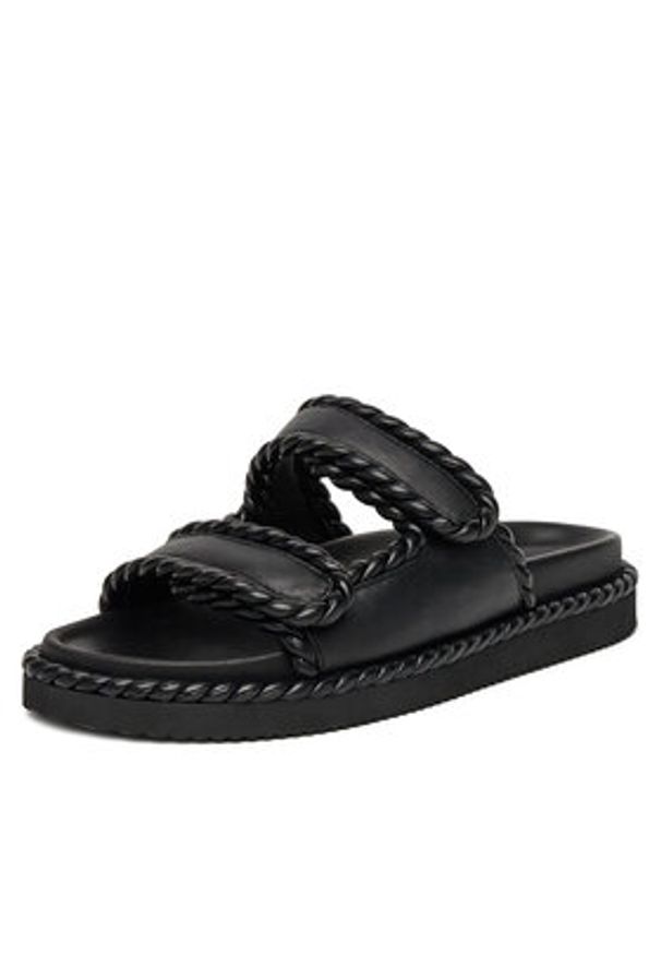 Badura Klapki BURDOCK-124AL0955 Czarny. Kolor: czarny. Materiał: skóra