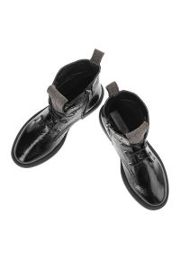 Czarne Botki Venezia Skórzane Buty Damskie. Okazja: do pracy, na co dzień. Kolor: czarny. Materiał: skóra. Styl: klasyczny, casual, elegancki #3