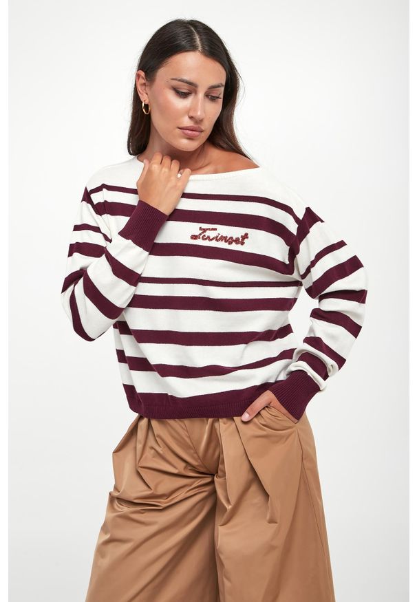 Twinset Milano - Sweter damski z kaszmirem TWINSET. Materiał: kaszmir