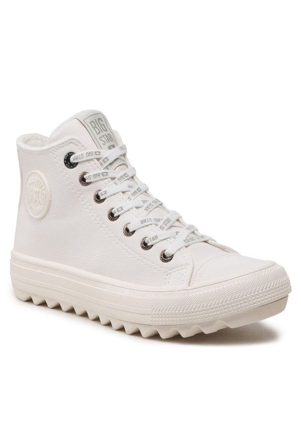 BIG STAR SHOES - Sneakersy Big Star Shoes GG274108 White. Kolor: biały. Materiał: skóra