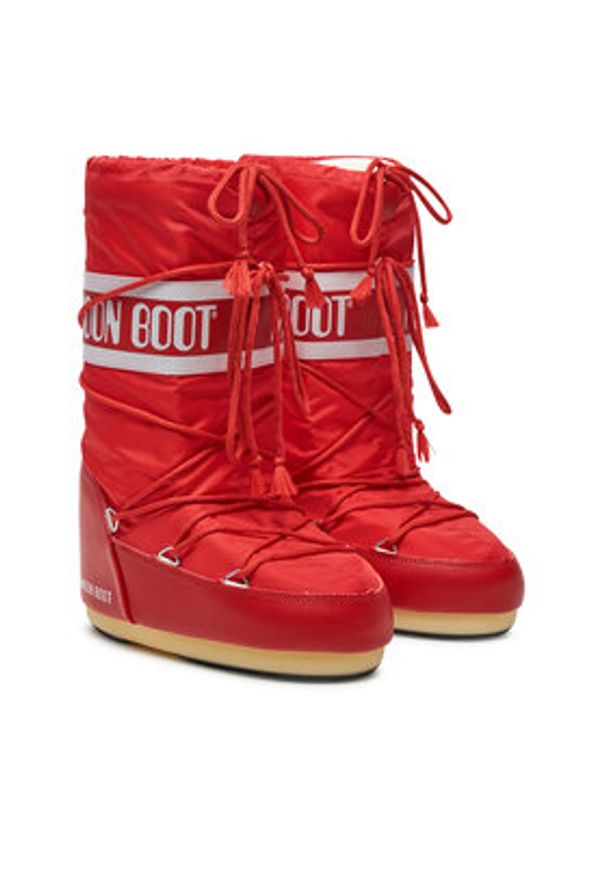 Moon Boot Śniegowce 80D1400440 D Czerwony. Kolor: czerwony. Materiał: skóra