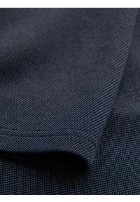 Ombre Clothing - Casualowe męskie szorty SLIM FIT z dzianiny żakardowej – granatowe V1 - Rozmiar: M. Okazja: na co dzień. Kolor: niebieski. Materiał: żakard, dzianina. Styl: casual #5
