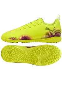 Puma - Buty Piłkarskie Ze Sztuczną Nawierzchnią Dla Dzieci Future 8 Play. Kolor: czerwony, wielokolorowy, żółty. Sport: piłka nożna #2