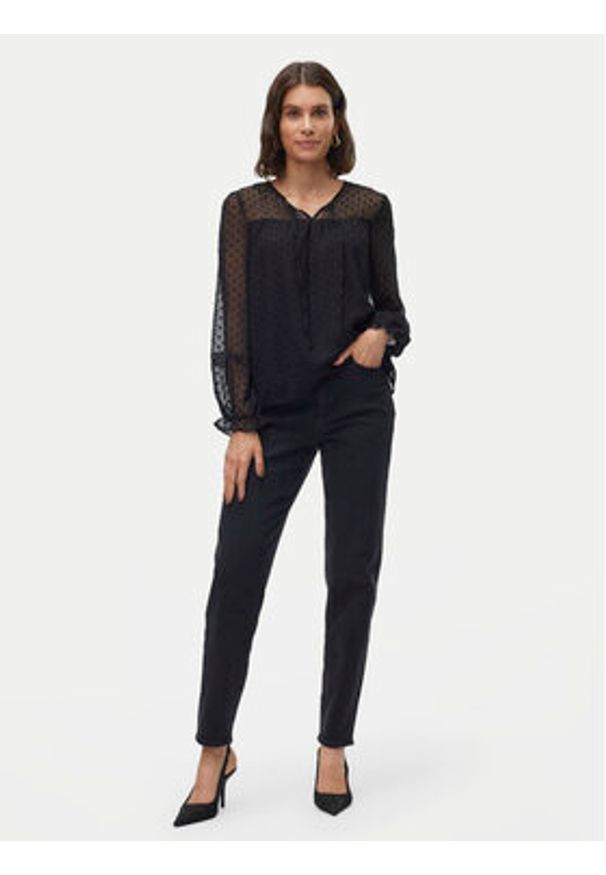 Vero Moda Bluzka Leah 10314692 Czarny Regular Fit. Kolor: czarny. Materiał: syntetyk