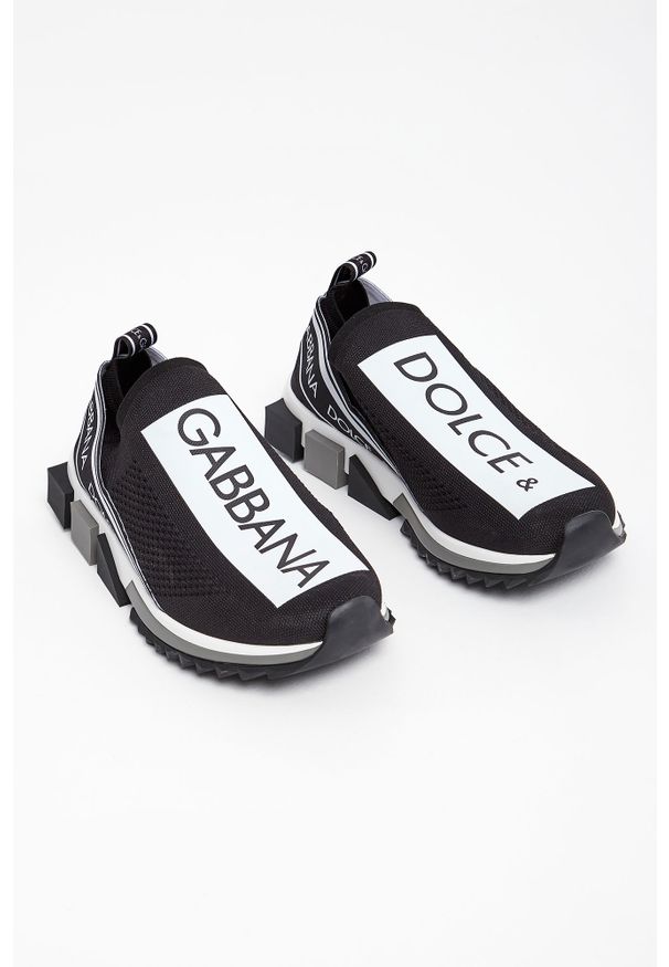 Dolce & Gabbana - Sneakersy męskie DOLCE & GABBANA. Zapięcie: bez zapięcia. Wzór: paski, geometria, nadruk