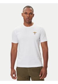 Aeronautica Militare T-Shirt 252TS1580UJ00372 Biały Regular Fit. Kolor: biały. Materiał: bawełna