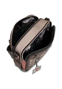 Brązowa Stylowa Damska Torebka Anekke Mademoiselle. Kolor: brązowy. Wzór: haft. Dodatki: z haftem. Styl: elegancki #6