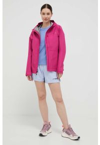 Marmot kurtka outdoorowa Minimalist GORE-TEX kolor różowy gore-tex. Kolor: różowy. Materiał: tkanina, tworzywo sztuczne, włókno, materiał. Technologia: Gore-Tex #2