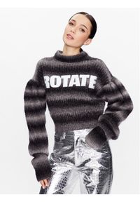 ROTATE Sweter Mohair Knit RT2404 Szary Regular Fit. Kolor: szary. Materiał: syntetyk