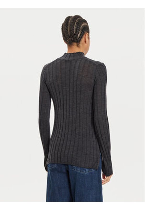 IVY & OAK - IVY OAK Sweter Kacy Rose IO113151 Szary Slim Fit. Kolor: szary. Materiał: wełna