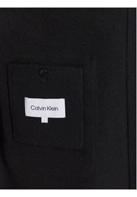 Calvin Klein Płaszcz wełniany K10K111601 Czarny Regular Fit. Kolor: czarny. Materiał: wełna, syntetyk #4