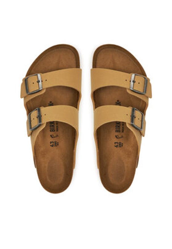 Birkenstock Klapki Arizona Birko-Flor 1029170 Beżowy. Kolor: beżowy. Materiał: skóra
