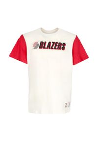 Mitchell & Ness - Koszulka Portland Trailblazers NBA Color Blocked. Kolor: biały, beżowy, wielokolorowy. Sport: koszykówka #1