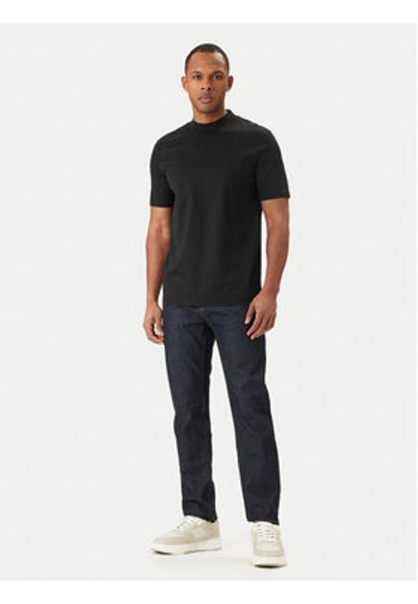 Hugo - HUGO T-Shirt Dimersom 50542968 Czarny Slim Fit. Kolor: czarny. Materiał: bawełna