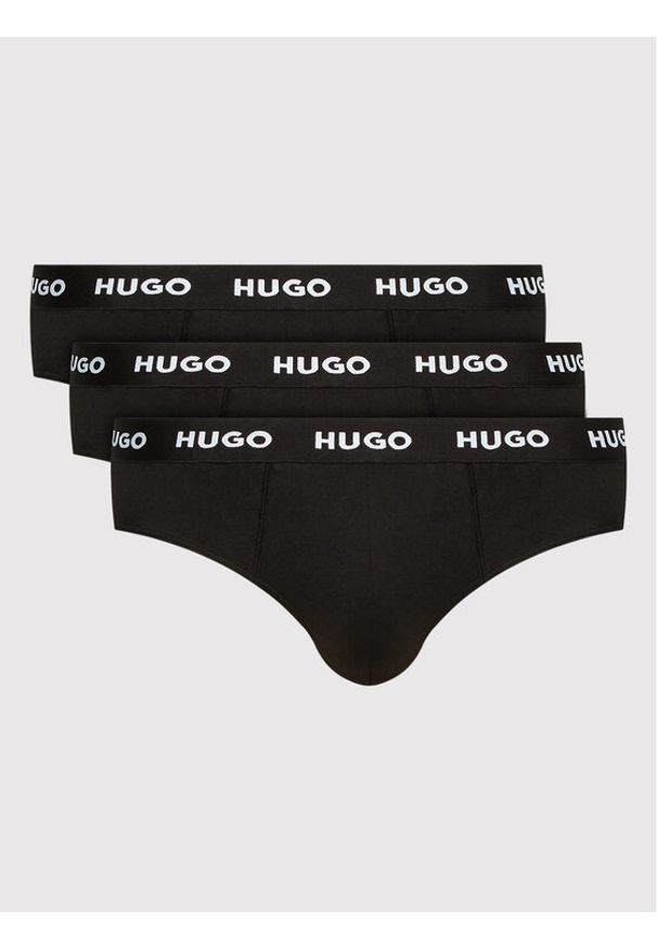 Hugo - HUGO Komplet slipów 50469763 Czarny. Kolor: czarny. Materiał: bawełna