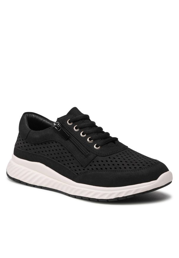Sneakersy Go Soft WYL3004-2 Black. Kolor: czarny. Materiał: skóra
