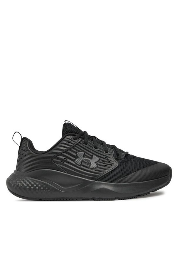 Under Armour Buty na siłownię Ua Charged Commit Tr 4 3026017-005 Czarny. Kolor: czarny. Materiał: skóra. Sport: fitness