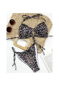 Intica - Bikini wiązane na szyi z regulacją na plażę i basen Greti. Materiał: materiał