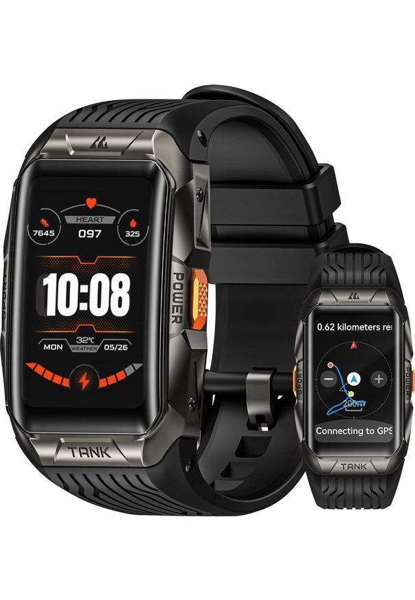 APPLE - KOSPET Tank X2 Ultra Smartwatch GPS Fitness wodoszczelność 50 m Bluetooth. Rodzaj zegarka: smartwatch