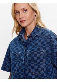 Roxy Koszula jeansowa Blue Wave Club Printed ERJWT03579 Niebieski Regular Fit. Kolor: niebieski. Materiał: jeans, bawełna