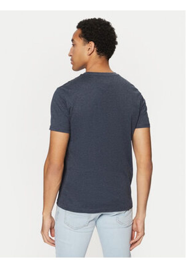 Tommy Jeans T-Shirt Jaspe DM0DM20363 Granatowy Slim Fit. Kolor: niebieski. Materiał: bawełna