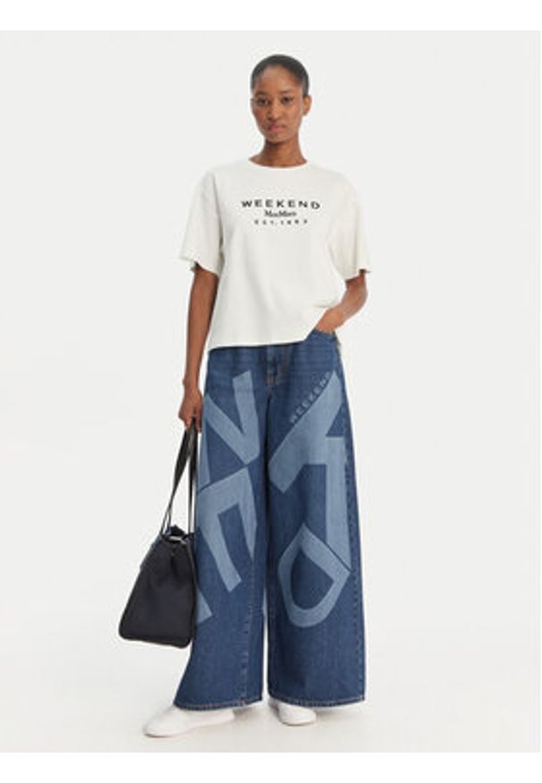 Weekend Max Mara T-Shirt Sabato 2615941112 Biały Regular Fit. Kolor: biały. Materiał: bawełna