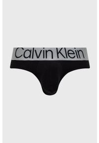 Calvin Klein Underwear slipy (3-pack) męskie kolor czarny. Kolor: srebrny. Materiał: materiał, włókno #2