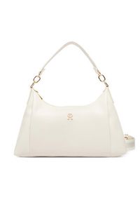 TOMMY HILFIGER - Tommy Hilfiger Torebka Th Essential Shoulder Bag AW0AW18373 Beżowy. Kolor: beżowy. Materiał: skórzane #4