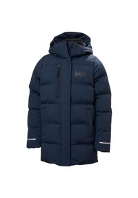 Długa kurtka puchowa z kapturem dla dziewczynki Helly Hansen Adore. Typ kołnierza: kaptur. Kolor: niebieski. Materiał: puch. Długość: długie. Sezon: zima #1