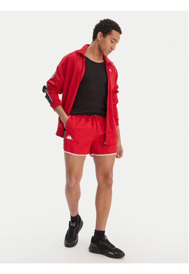 Kappa Szorty kąpielowe Banda Cali 304S6G0 Czerwony Regular Fit. Kolor: czerwony. Materiał: syntetyk