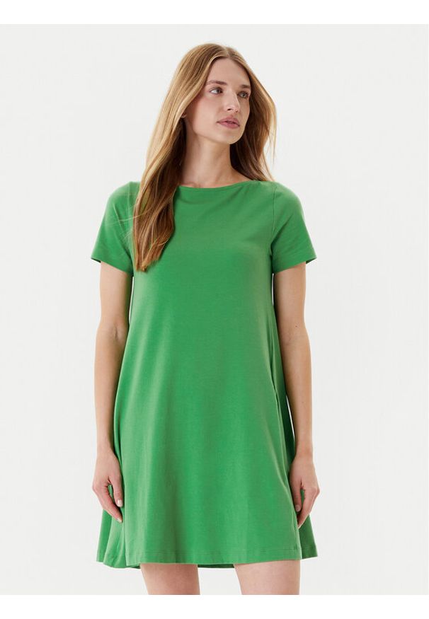 United Colors of Benetton - United Colors Of Benetton Sukienka codzienna 3Z1RDV01E Zielony Regular Fit. Okazja: na co dzień. Kolor: zielony. Materiał: bawełna. Typ sukienki: proste. Styl: casual