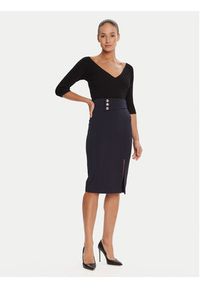 Rinascimento Spódnica ołówkowa CFC0126167003 Granatowy Slim Fit. Kolor: niebieski. Materiał: syntetyk #6