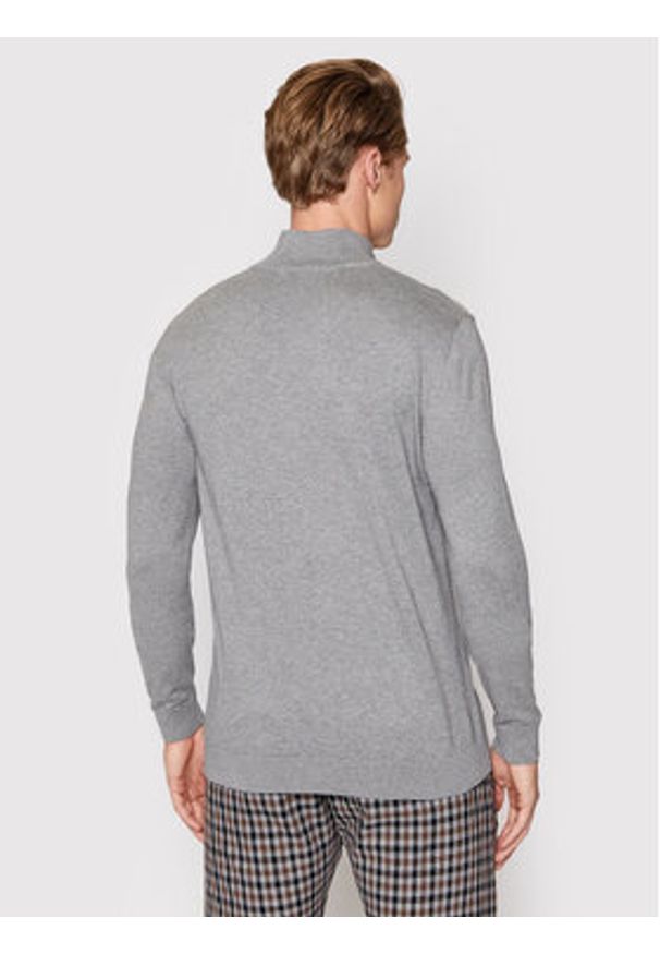 Selected Homme Sweter Berg 16074687 Szary Regular Fit. Kolor: szary. Materiał: bawełna