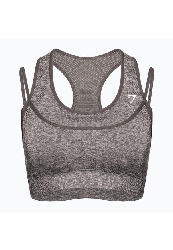 GYM SHARK - Biustonosz treningowy Gymshark Vital Rise Sports. Kolor: szary