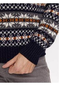 United Colors of Benetton - United Colors Of Benetton Sweter 1344K105Y Granatowy Regular Fit. Kolor: niebieski. Materiał: wełna #5
