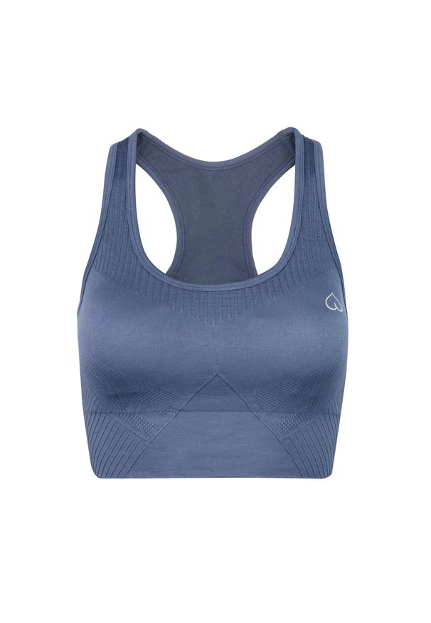 BESHAPED - Stanik Sportowy BeShaped Femme Force Bezszwowy. Kolor: niebieski. Materiał: nylon