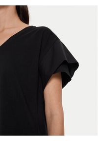 Sisley T-Shirt 3AIRL400M Czarny Regular Fit. Kolor: czarny. Materiał: bawełna