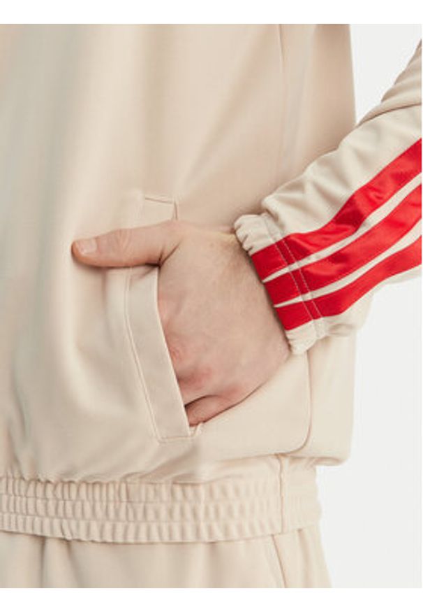 Adidas - adidas Dres Stadium 3-Stripes KB6198 Beżowy Slim Fit. Kolor: beżowy. Materiał: syntetyk