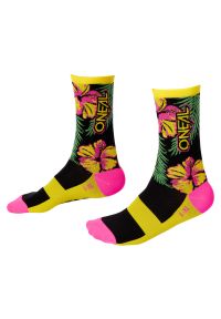 O'NEAL - Skarpetki rowerowe O'Neal Performance Sock ISLAND V.22 pink/green/yellow. Kolor: różowy #1