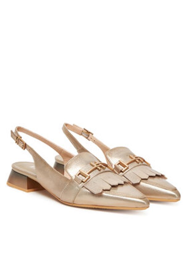 Hispanitas Baleriny Dali HV253817 Złoty. Kolor: złoty. Materiał: skóra