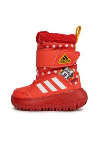 Adidas - adidas Śniegowce Winterplay x Disney Shoes Kids IG7191 Czerwony. Kolor: czerwony. Materiał: materiał. Wzór: motyw z bajki