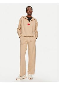 Hugo Bluza Talua 50508701 Beżowy Relaxed Fit. Kolor: beżowy. Materiał: bawełna #3