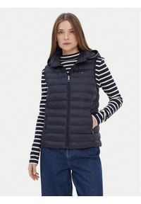 TOMMY HILFIGER - Tommy Hilfiger Bezrękawnik Global Stripe WW0WW42051 Granatowy Regular Fit. Kolor: niebieski. Materiał: syntetyk. Długość rękawa: bez rękawów #1