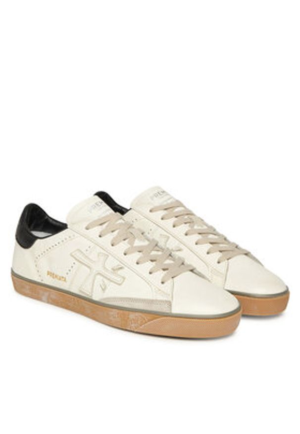 Premiata Sneakersy STEVEN VAR 6977 Biały. Kolor: biały. Materiał: skóra