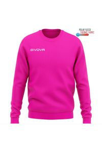 Bluza Givova Fuksja Unisex – luźny krój, dekolt okrągły, rozmiar 2XS. Typ kołnierza: bez kaptura. Kolor: różowy. Sport: fitness, piłka nożna