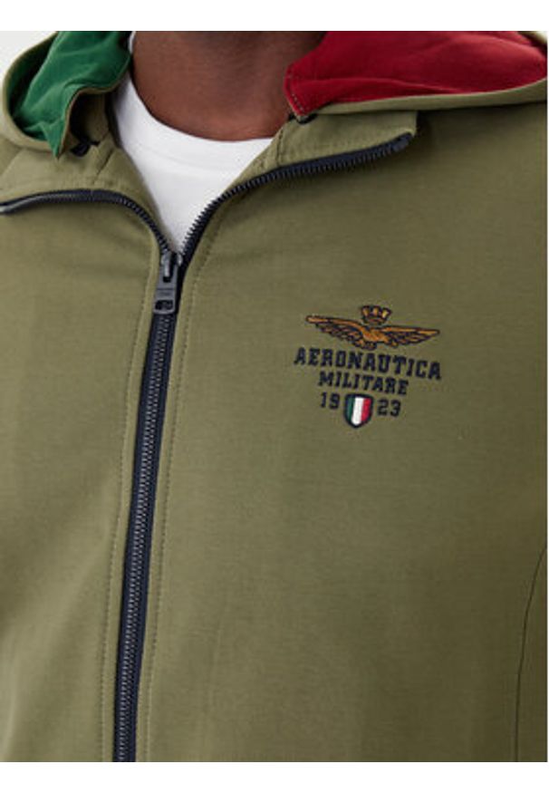 Aeronautica Militare Bluza 261FE2097UF00674 Zielony Regular Fit. Kolor: zielony. Materiał: bawełna