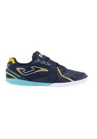 Buty piłkarskie męskie Joma Dribling 2403 Navy Indoor. Zapięcie: sznurówki. Kolor: niebieski, czarny, wielokolorowy. Materiał: materiał, tkanina, syntetyk. Szerokość cholewki: normalna. Sport: piłka nożna