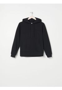 Sinsay - Bluza basic z kapturem - czarny. Typ kołnierza: kaptur. Kolor: czarny. Materiał: dresówka