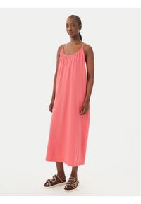 Vero Moda Sukienka letnia Luna 10286077 Koralowy Regular Fit. Kolor: pomarańczowy. Materiał: syntetyk, bawełna. Sezon: lato #1